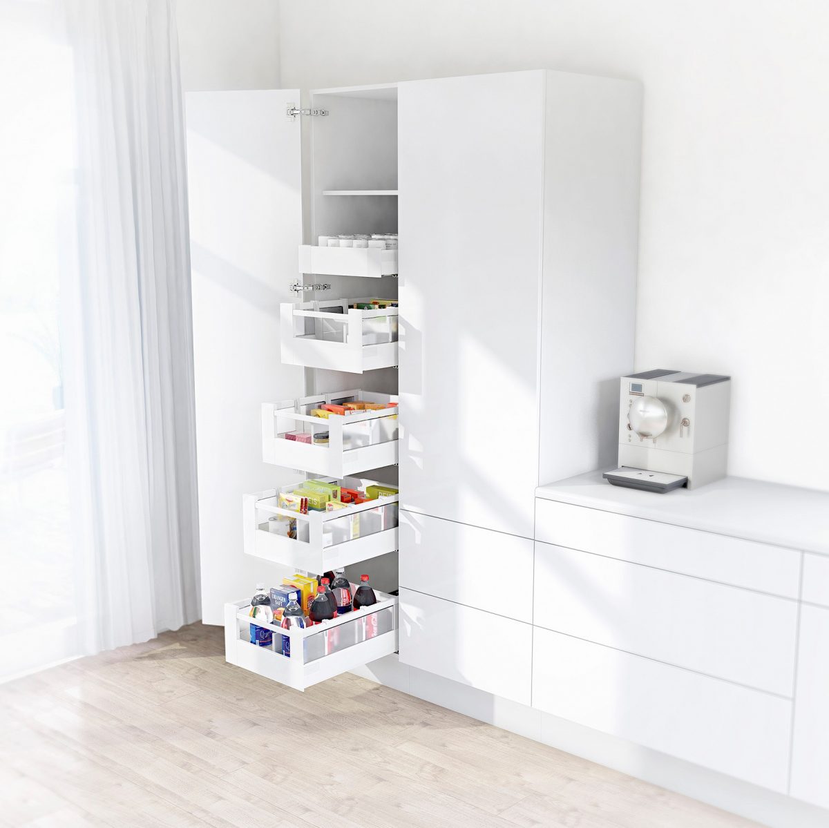 Blum introduces a unique 'SPACE TOWER storage' product for the kitchen