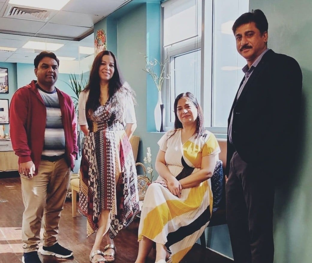 Left to Right - Ajay Angolkar, Sowmya Sharma, Divya Sharma, Shanawas Moidu