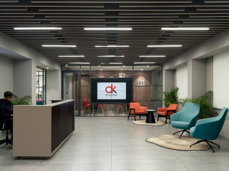 Diksha Knitwears office renovation by Basics Architects