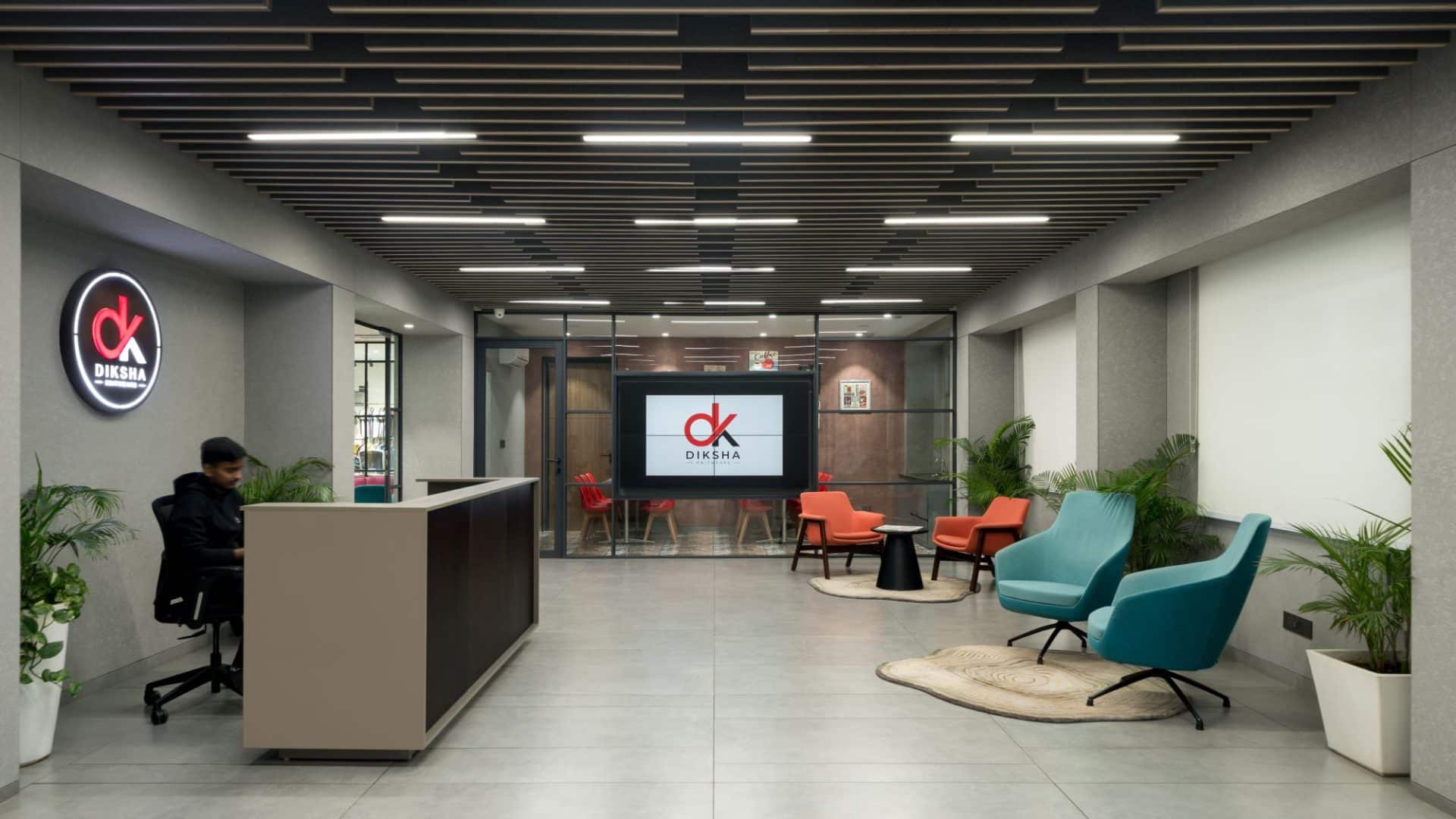 Diksha Knitwears office renovation by Basics Architects